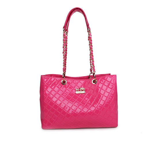 Coach Rhombic Medium Pink Shoulder Bags BCI - Click Image to Close